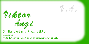 viktor angi business card